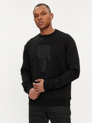 KARL LAGERFELD Bluza 705430 542941 Czarny Regular Fit. Czarne bluzy męskie KARL LAGERFELD, m, bez wzorów, z bawełny, bez kaptura. Za 569.99 zł.