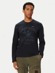 Aeronautica Militare Longsleeve 262TS2584UJ00750 Granatowy Regular Fit. Niebieskie bluzki z długim rękawem męskie Aeronautica Militare, l, bez wzorów, z bawełny, bez kołnierzyka. Za 344.99 zł.