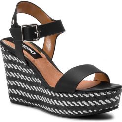 Espadryle GIOSEPPO - Petropolis 48568 Black. Czarne klapki damskie Gioseppo, bez wzorów, z materiału, bez obcasa, na obcasie, bez zapięcia. W wyprzedaży za 189.00 zł.