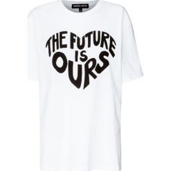 T-shirt MARKUS LUPFER ERIN THE FUTURE IS OURS. Czarne t-shirty damskie Markus Lupfer, bez wzorów, z bawełny, bez kołnierzyka. W wyprzedaży za 244.00 zł.