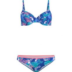 Bikini na fiszbinach (2 części) bonprix niebiesko-turkusowy. Bikini damskie marki bonprix. Za 89.99 zł.