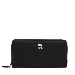 Portfel KARL LAGERFELD. Czarne portfele damskie KARL LAGERFELD, bez wzorów. Za 439.99 zł.