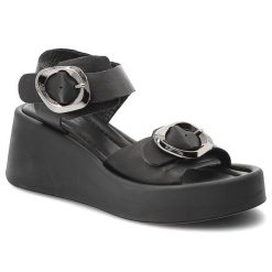 Sandały damskie Artiker, cholewka ze skóry naturalnej szerokie paski z regulacją na klamry odkryty przód, czarne, 58C2201. Czarne paski damskie Artiker, bez wzorów, ze skóry. Za 329.00 zł.