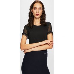 Liu Jo - Top. Czarne t-shirty damskie Liu Jo, l, bez wzorów, z bawełny, casualowe, bez kołnierzyka. W wyprzedaży za 239.90 zł.