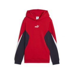 Młodzieżowa bluza z kapturem Essentials Block PUMA. Czerwona bluzy męskie Puma, na wiosnę, m, bez wzorów, z bawełny, z kapturem. Za 114.00 zł.