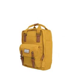 Plecak na laptopa Doughnut Macaroon - mustard. Żółte plecaki damskie Doughnut, bez wzorów. Za 291.99 zł.