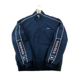 Second life - Kurtka dresowa męska Y2K - Stan dobry. Niebieskie kurtki męskie Reebok, l, bez wzorów, z dresówki. Za 190.96 zł.