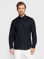 Tommy Hilfiger Koszula Core Flex Poplin MW0MW25035 Granatowy Regular Fit. Niebieskie koszule męskie Tommy Hilfiger, m, bez wzorów, z bawełny, bez kołnierzyka, bez ramiączek. Za 249.99 zł.