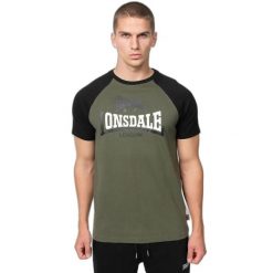 T-shirt o klasycznym kroju Lonsdale Magilligan. Czarne t-shirty męskie Lonsdale, bez wzorów, klasyczne, bez kołnierzyka. Za 120.00 zł.
