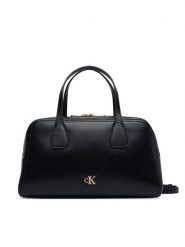 Calvin Klein Torebka Ck Medium Bowling Bag LV04F3610G Czarny. Czarne torebki do ręki damskie Calvin Klein, bez wzorów, ze skóry, bez dodatków. Za 569.99 zł.