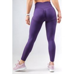 Legginsy bezszwowe damskie modelujące sylwetkę. Fioletowe legginsy damskie 2SkIN, l, bez wzorów, z nylonu, na fitness i siłownię. Za 219.00 zł.
