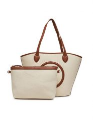Valentino Torebka VBS7QO02CAN Beżowy. Brązowe torebki do ręki damskie Valentino, bez wzorów, z materiału, bez dodatków. Za 299.99 zł.