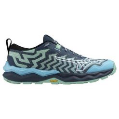 Buty do biegania damskie Mizuno Wave Daichi 8. Niebieskie obuwie sportowe damskie Mizuno, bez wzorów, do biegania, mizuno wave. Za 659.99 zł.
