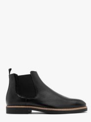 Czarne sztyblety męskie w stylu casual. Czarne botki męskie Ryłko, bez wzorów, ze skóry, casualowe, bez zapięcia. Za 499.99 zł.