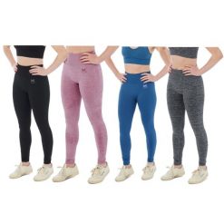 Legginsy sportowe damskie Xtreme Sportswear. Fioletowe legginsy damskie XTREME SOCKSWEAR, bez wzorów, z elastanu, na fitness i siłownię. Za 134.50 zł.