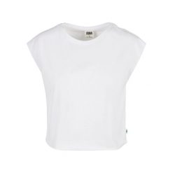 Organiczna Krótka Koszulka Dla Kobiet. Białe t-shirty damskie Urban Classics, xl, bez wzorów, sportowe, bez kołnierzyka. Za 67.99 zł.