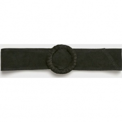 Answear - Pasek Heritage, skórzany. Czarne paski damskie ANSWEAR, w paski, z materiału. Za 69.90 zł.