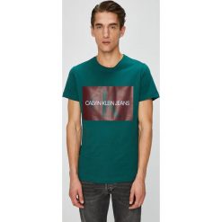Calvin Klein Jeans - T-shirt/polo J30J307843. Szare koszulki polo męskie Calvin Klein Jeans, z nadrukiem, z bawełny. Za 199.90 zł.