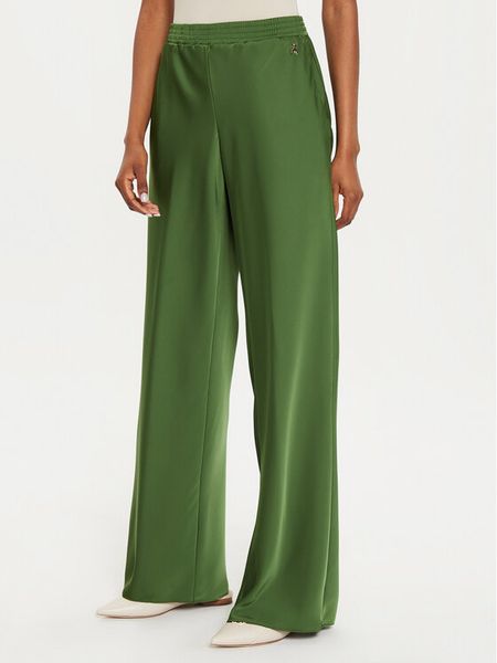 Patrizia Pepe Spodnie materiałowe 8P0657 A459 Zielony Regular Fit. Zielone spodnie materiałowe damskie Patrizia Pepe, bez wzorów, z materiału. Za 549.99 zł.