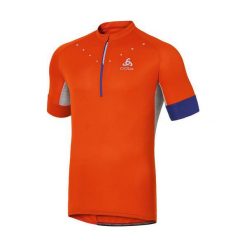 Odlo Koszulka rowerowa Stand-up Collar s/s 1/2 Zip Isola pomarańczowa r. XXL (410912XXL). Koszulki sportowe męskie marki Odlo. Za 147.44 zł.