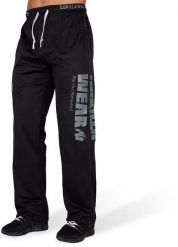 Logo Mesh Spodnie - Czarny. Czarne spodnie sportowe męskie GORILLA WEAR, xl, bez wzorów, z meshu, na fitness i siłownię. Za 229.00 zł.