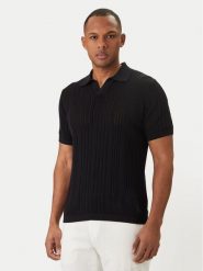 KARL LAGERFELD Polo 655016 562304 Czarny Regular Fit. Czarne koszulki polo męskie KARL LAGERFELD, m, bez wzorów, z bawełny, bez ramiączek. Za 669.99 zł.