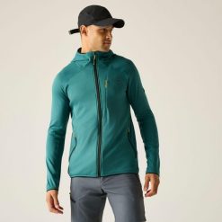 Męska bluza Kadley z kapturem i zamkiem błyskawicznym. Czarne bluzy męskie Regatta, l, bez wzorów, z elastanu, z kapturem. Za 149.99 zł.