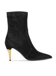 Gino Rossi Botki IVY-116209 Czarny. Czarne botki damskie Gino Rossi, ze skóry, bez obcasa, na szpilce, bez zapięcia. Za 429.99 zł.