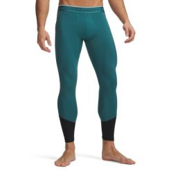 Legginsy Under Armour HeatGear® Elite. Zielone legginsy sportowe męskie Under Armour, l, bez wzorów, z elastanu, na fitness i siłownię. Za 256.65 zł.