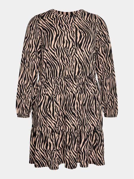 Vero Moda Curve Sukienka codzienna Ina 10301827 Beżowy Oversize. Brązowe sukienki damskie Vero Moda Curve, na co dzień, bez wzorów, z syntetyku, bez kołnierzyka, bez ramiączek, oversize. Za 79.99 zł.