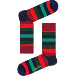 Happy Socks - Skarpetki Stripe. Czarne skarpety damskie Happy Socks, z bawełny. Za 39.90 zł.