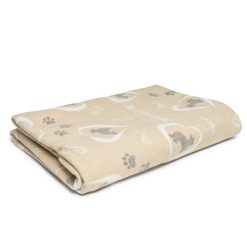 Kocyk polarowy Hevea Psie Historie 200x180 (Corgi Cappuccino). Szare kocyki dla dzieci HEVEA, z bawełny. Za 332.10 zł.