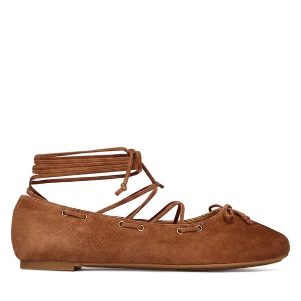 Baleriny MICHAEL Michael Kors. Brązowe baleriny damskie MICHAEL Michael Kors, bez wzorów, bez obcasa. Za 475.99 zł.