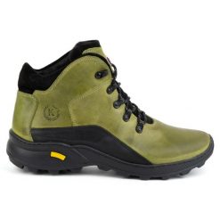 KOMODO Buty męskie trzewiki skórzane zimowe 903K zielone. Zielone trekkingi męskie na zimę, trekkingowe. Za 438.49 zł.