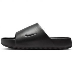 Klapki męskie Nike Calm Slide. Czarne klapki męskie Nike, z materiału, sportowe. Za 338.00 zł.
