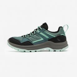 Buty turystyczne damskie Quechua MH100 wodoodporne. Czarne obuwie sportowe damskie QUECHUA, outdoorowe. Za 229.99 zł.