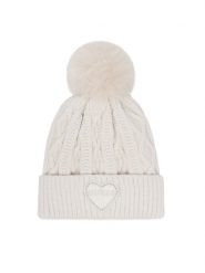 Guess Czapka J6BZ40 Z1523 Kremowy. Białe buty zimowe dziewczęce Guess, z aplikacjami, bez zapięcia. Za 134.99 zł.