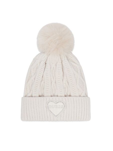 Guess Czapka J6BZ40 Z1523 Kremowy. Białe buty zimowe dziewczęce Guess, z aplikacjami. Za 134.99 zł.
