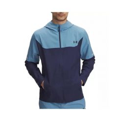 Kurtka dresowa Under Armour TECH UTILITY WOVEN. Niebieskie kurtki sportowe męskie Under Armour, s, bez wzorów, z dresówki, na fitness i siłownię. Za 381.00 zł.