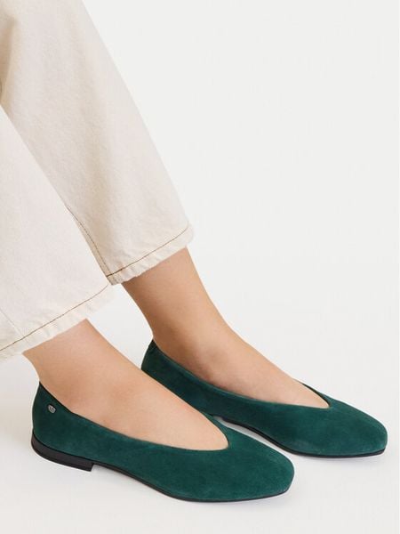 Lasocki Baleriny CEO-RST-ROMI-67W Zielony ciemny. Zielone baleriny damskie Lasocki, bez wzorów, bez obcasa. Za 159.99 zł.