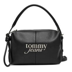 Torebka Tommy Jeans. Czarne torebki do ręki damskie Tommy Jeans, bez wzorów, z jeansu, klasyczne, bez dodatków. Za 449.99 zł.