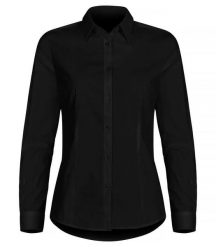 Clique Stretch Shirt L/S Women koszula damska z długim rękawem elastyczna. Czarne koszule damskie CLIQUE, l, bez wzorów, z bawełny, bez kołnierzyka, bez ramiączek. Za 202.69 zł.
