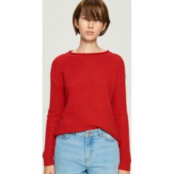 Sweter basic - Czerwony. Swetry damskie marki Sinsay. W wyprzedaży za 29.99 zł.