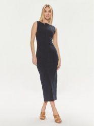 ViCOLO Sukienka codzienna TB0109 Granatowy Slim Fit. Niebieskie sukienki damskie ViCOLO, na co dzień, s, bez wzorów, z syntetyku, bez kołnierzyka, bez ramiączek, proste. Za 399.99 zł.
