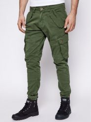 Alpha Industries Spodnie materiałowe Combat 126215 Zielony Slim Fit. Zielone spodnie materiałowe męskie Alpha Industries, m, bez wzorów, z bawełny. Za 349.99 zł.