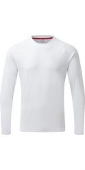 Męski longsleeve UV Tec. Białe bluzki z długim rękawem męskie GILL, l, bez wzorów, z materiału, bez kołnierzyka. Za 243.35 zł.