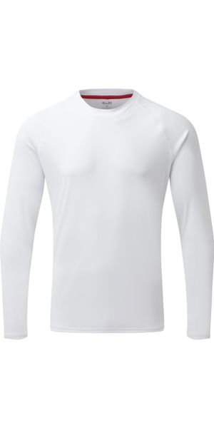 Męski longsleeve UV Tec. Białe bluzki z długim rękawem męskie GILL, l, bez wzorów, z materiału, bez kołnierzyka. Za 234.50 zł.