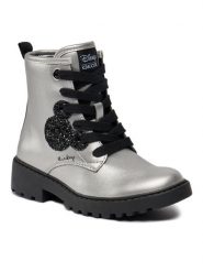 Geox Trapery Jr Casey J3620G 000NF C1009 M Srebrny. Szare buty zimowe dziewczęce Geox, bez wzorów, ze skóry, bez zapięcia. Za 399.99 zł.