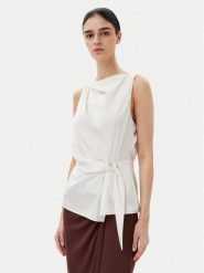 Rinascimento Bluzka CFC0019901002 Écru Regular Fit. Bluzki damskie Rinascimento, m, bez wzorów, z syntetyku, bez kołnierzyka, bez ramiączek. Za 179.99 zł.