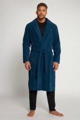 Męski Szlafrok odzież domowa kołnierz szalowy frotte do 8XL. Niebieskia szlafroki męskie JAY-PI, m, bez wzorów, z bawełny, bez ramiączek, bez kaptura. Za 429.99 zł.